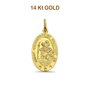 gold st christopher pendant